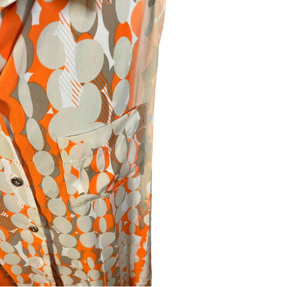 VTG Aline, button front sleeveless shift dress. EUC, Sz 10P. Silky lightweight - Picture 5 of 7